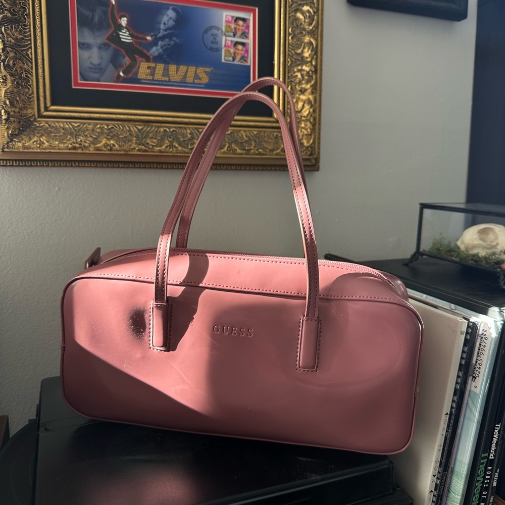 Y2K Guess Patent Leather Pink Shoulder Bag